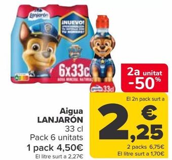 Carrefour Agua lanjarón oferta