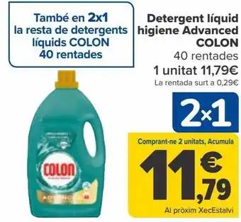 Carrefour Detergente líquido higiene advance colon oferta