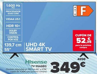 Carrefour Hisense tv 55a6bg oferta