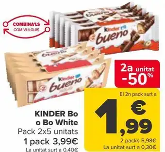 Carrefour Kinder bueno o bueno white oferta