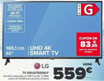 Carrefour Lg tv 65uq75006lf oferta