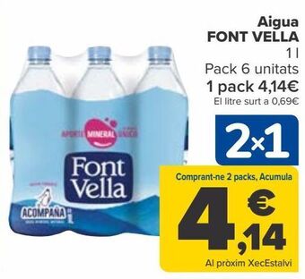 Carrefour Agua font vella oferta