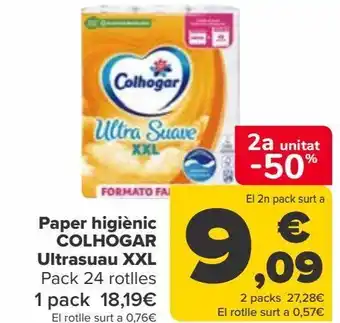 Carrefour Papel higiénico colhogar ultra suave xxl oferta