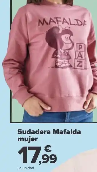 Carrefour Sudadera mafalda mujer oferta