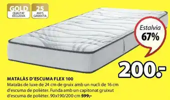 JYSK Matalás D'escuma Flex 100 oferta