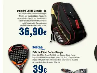 FROIZ Paletero enebe combat pro pala de pádel softee ranger oferta