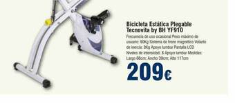FROIZ Bicicleta estática plegable tecnovita by bh yf910 oferta