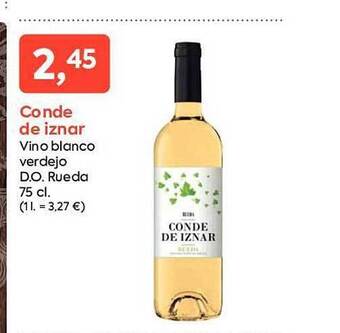 Suma Supermercados Conde de iznar vino blanco verdejo d.o. rueda oferta