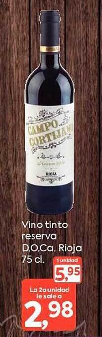 Suma Supermercados Vino tinto reserva d.o.ca. rioja oferta