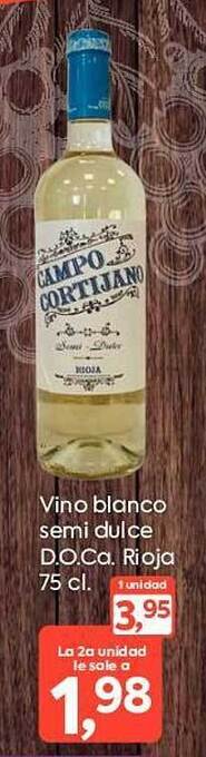 Suma Supermercados Vino blanco semi dulce d.o.ca. rioja oferta