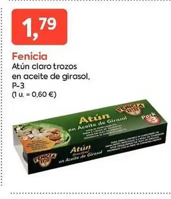 Suma Supermercados Fenicia atún claro trozos en aceite de girasol oferta