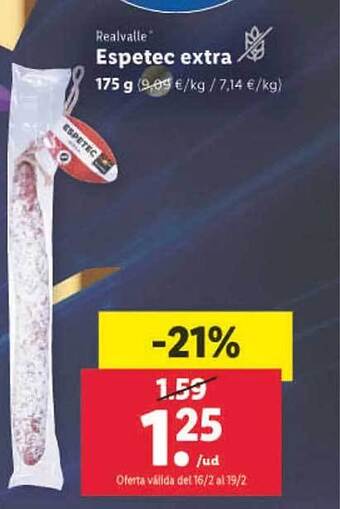 Lidl Realvalle espetec extra oferta