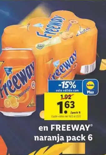 Lidl Freeway naranja pack 6 oferta