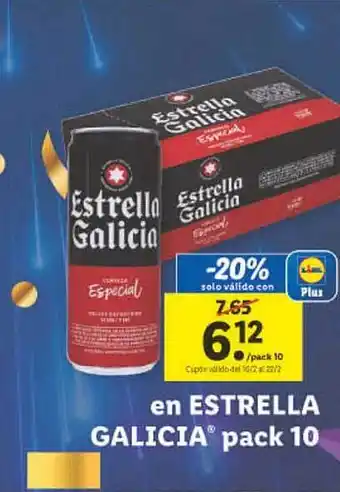Lidl Estrella galicia pack 10 oferta