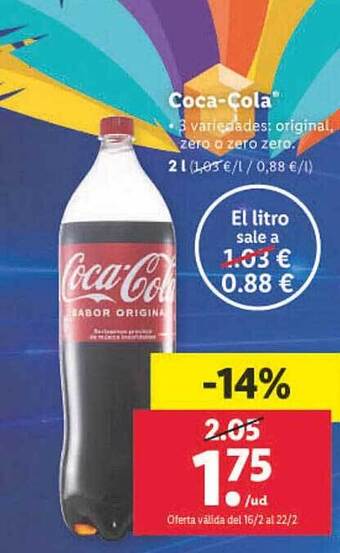 Lidl Coca-cola oferta