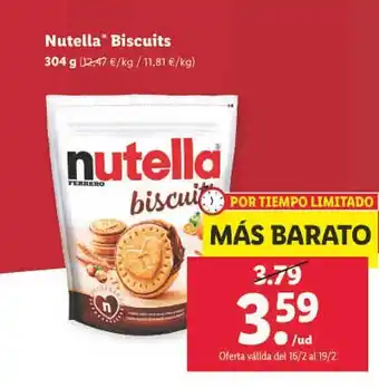 Lidl Nutella biscuits oferta