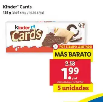 Lidl Kinder cards oferta