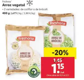 Lidl Freshona arroz vegetal oferta