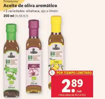 Lidl Primadonna aceite de oliva aromático oferta