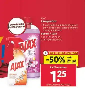 Lidl Ajax limpiador oferta