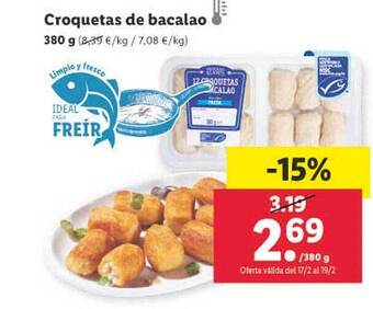 Lidl Croquetas de bacalao oferta