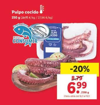 Lidl Pulpo cocido oferta