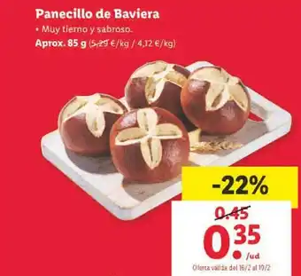 Lidl Panecillo de baviera oferta