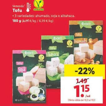 Lidl Vemondo tofu oferta