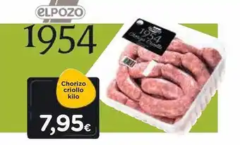 Supermercados Piedra Chorizo criollo elpozo 1954 oferta