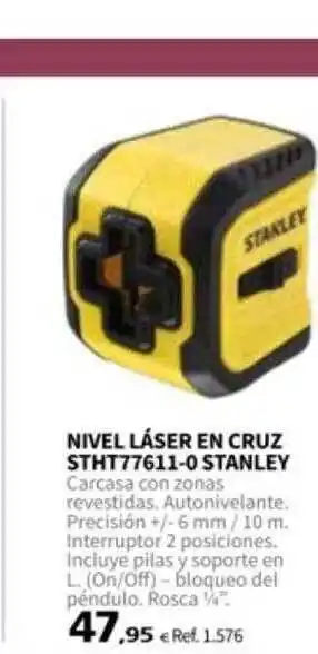 Coferdroza Nivel láser en cruz stht77611-0 stanley oferta