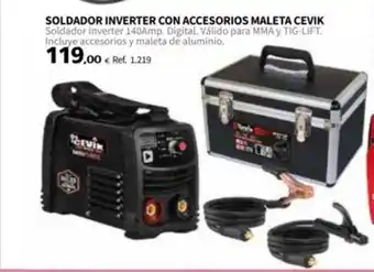 Coferdroza Soldador inverter con accesorios maleta cevik oferta