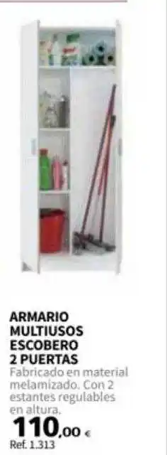 Coferdroza Armario multiusos escobero 2 puertas oferta