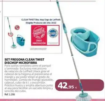 Coferdroza Set fregona clean twist discmop microfibra oferta