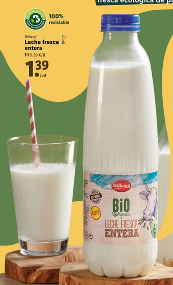 Lidl Leche Fresca Entera oferta