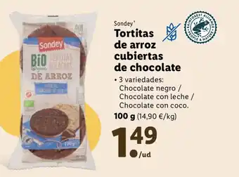 Lidl Tortitas de Arroz Cubiertas de Chocolate oferta
