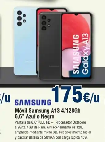 FROIZ Móvil Samsung A13 4/128Gb 6.6" Azul o Negro oferta