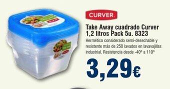 FROIZ Take Away Cuadrado Curver 1.2 Litros Pack 5u. 8323 oferta