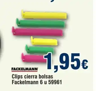 FROIZ Clips Cierra Bolsas Fackelmann 6u 59961 oferta