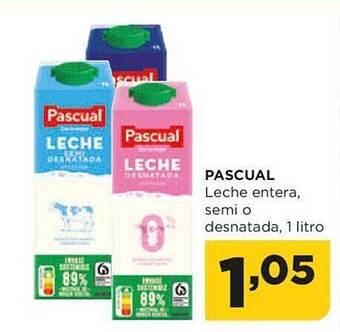 Alimerka Pascual leche entera, semi o desnatada oferta