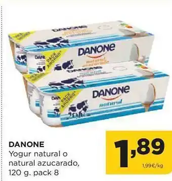 Alimerka Danone yogur natural o natural azucarado pack 8 oferta