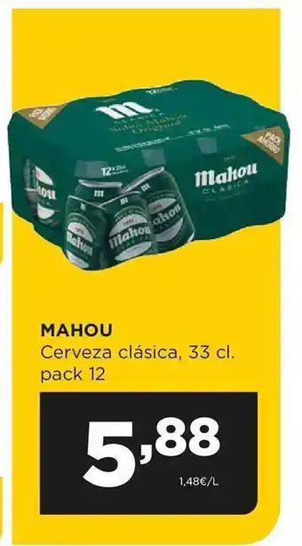Alimerka Mahou cerveza clásica pack 12 oferta
