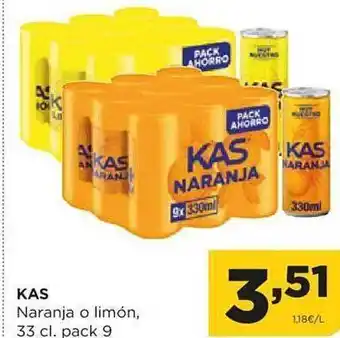 Alimerka Kas naranja o limón pack 9 oferta