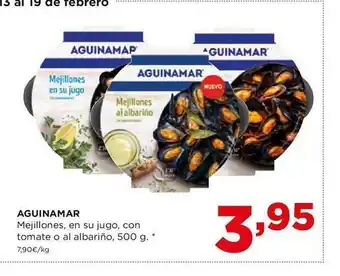 Alimerka Aguinamar mejillones, en su jugo, con tomate o al albariño oferta