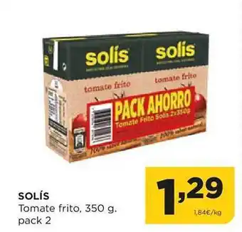 Alimerka Solís tomate frito pack 2 oferta