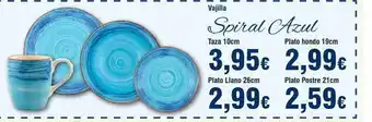 FROIZ Vajilla spiral azul oferta