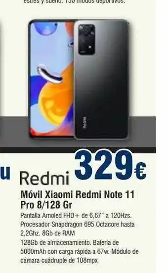 FROIZ Móvil xiaomi redmi note 11 pro 8 128 gr oferta