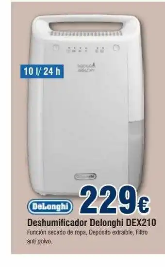 FROIZ Deshumidificador delonghi dex210 oferta