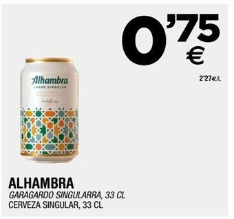 BM Supermercados Cerveza alhambra oferta