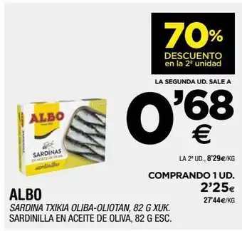 BM Supermercados Sardinillas en aceite albo oferta