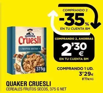 BM Supermercados Cereales quaker oferta